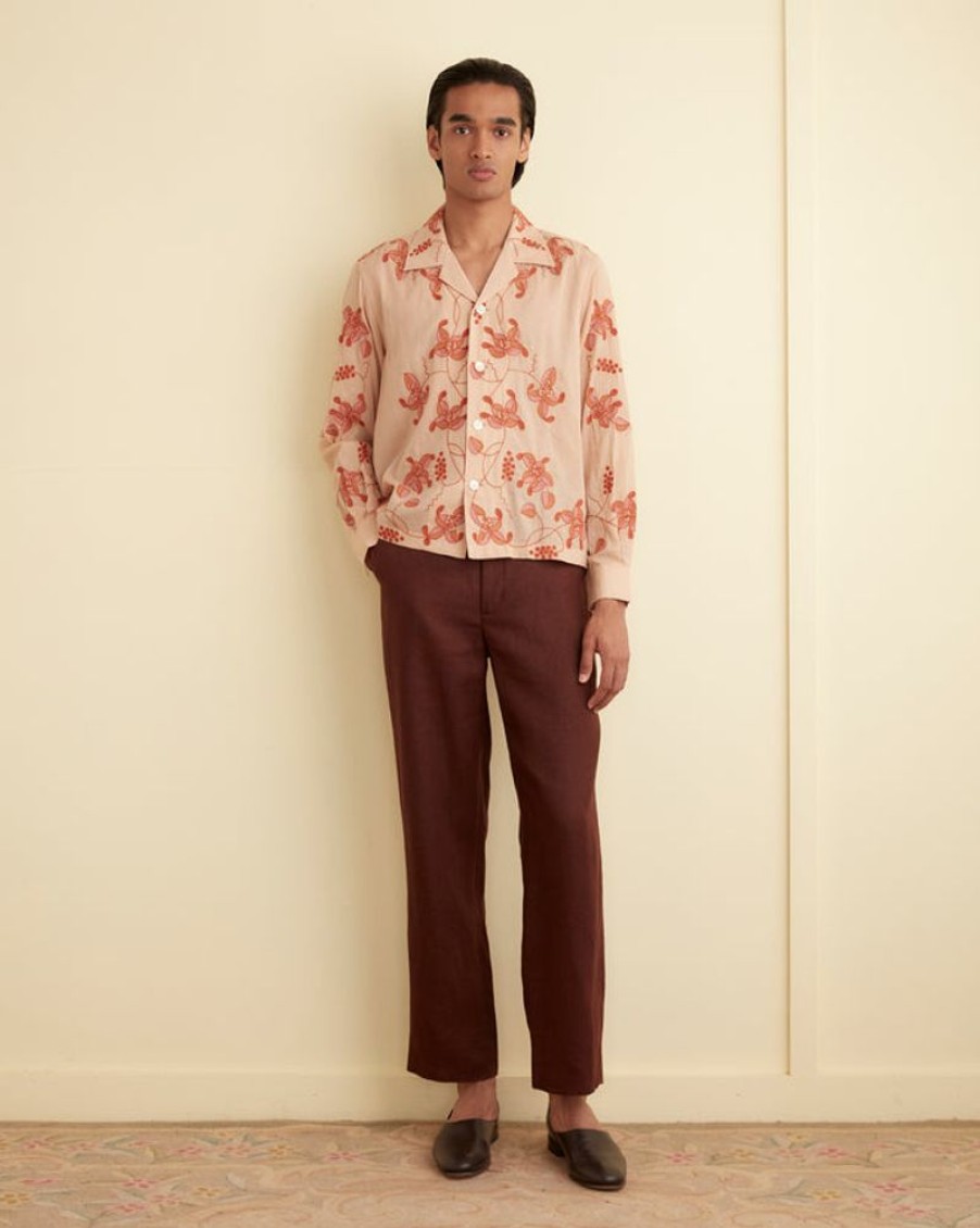 BODE New York Bougainvillea Long Sleeve Shirt | Shirts