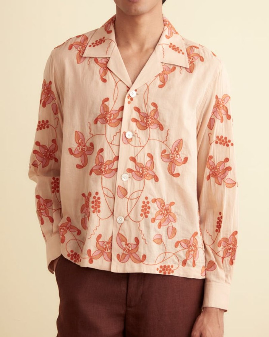 BODE New York Bougainvillea Long Sleeve Shirt | Shirts