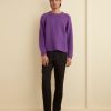 BODE New York Cashmere Crewneck Sweater - Purple | Knitwear