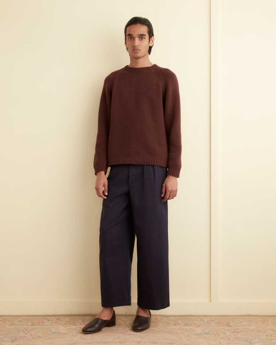 BODE New York Cashmere Crewneck - Cinnabar | Knitwear