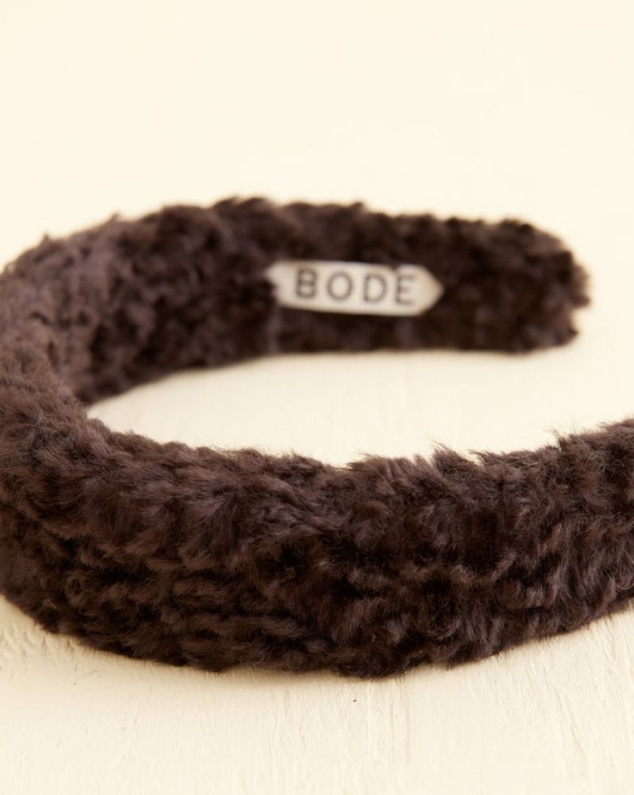 BODE New York Faux Fur Headband - Black | Accessories