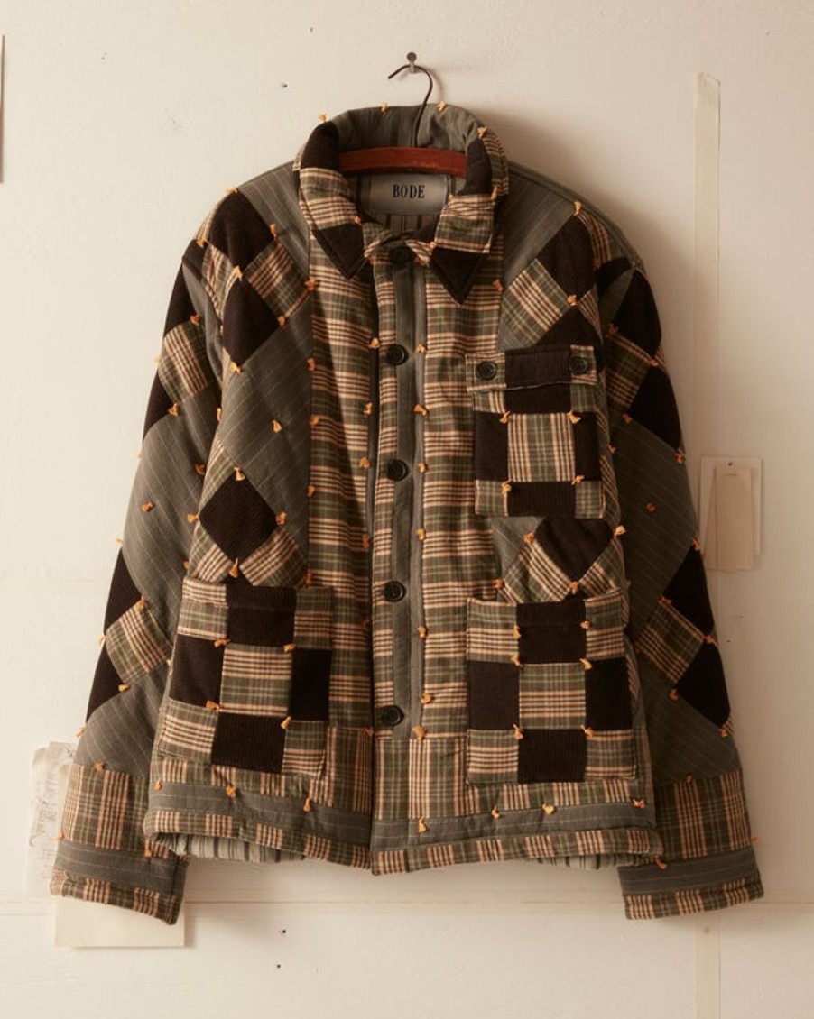 BODE New York Corduroy Nine Patch Quilt Jacket | Outerwear