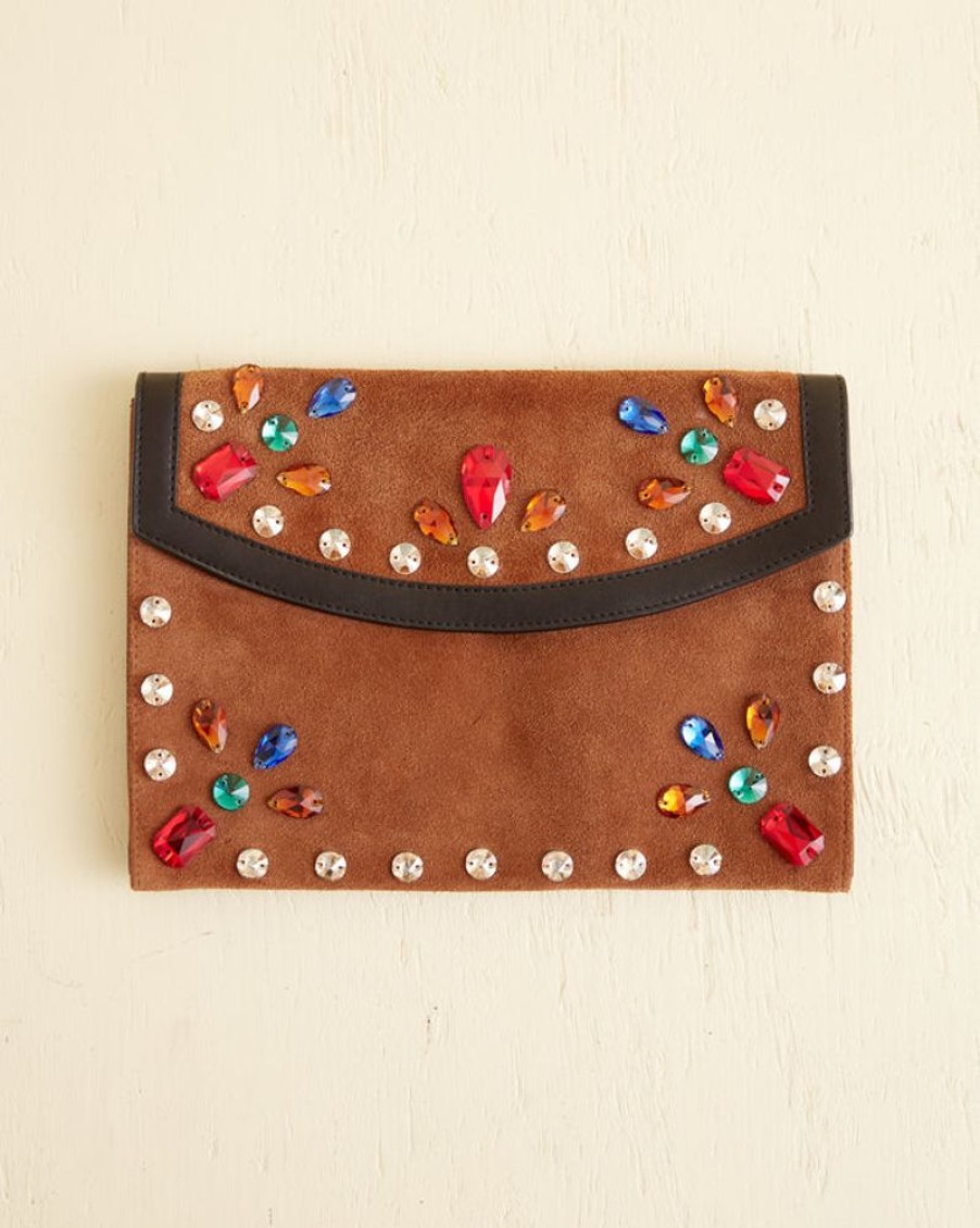 BODE New York Gem Venue Clutch - Brown/Black | Accessories