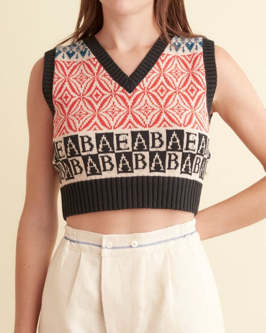 BODE New York Alphabet Vest | Knitwear