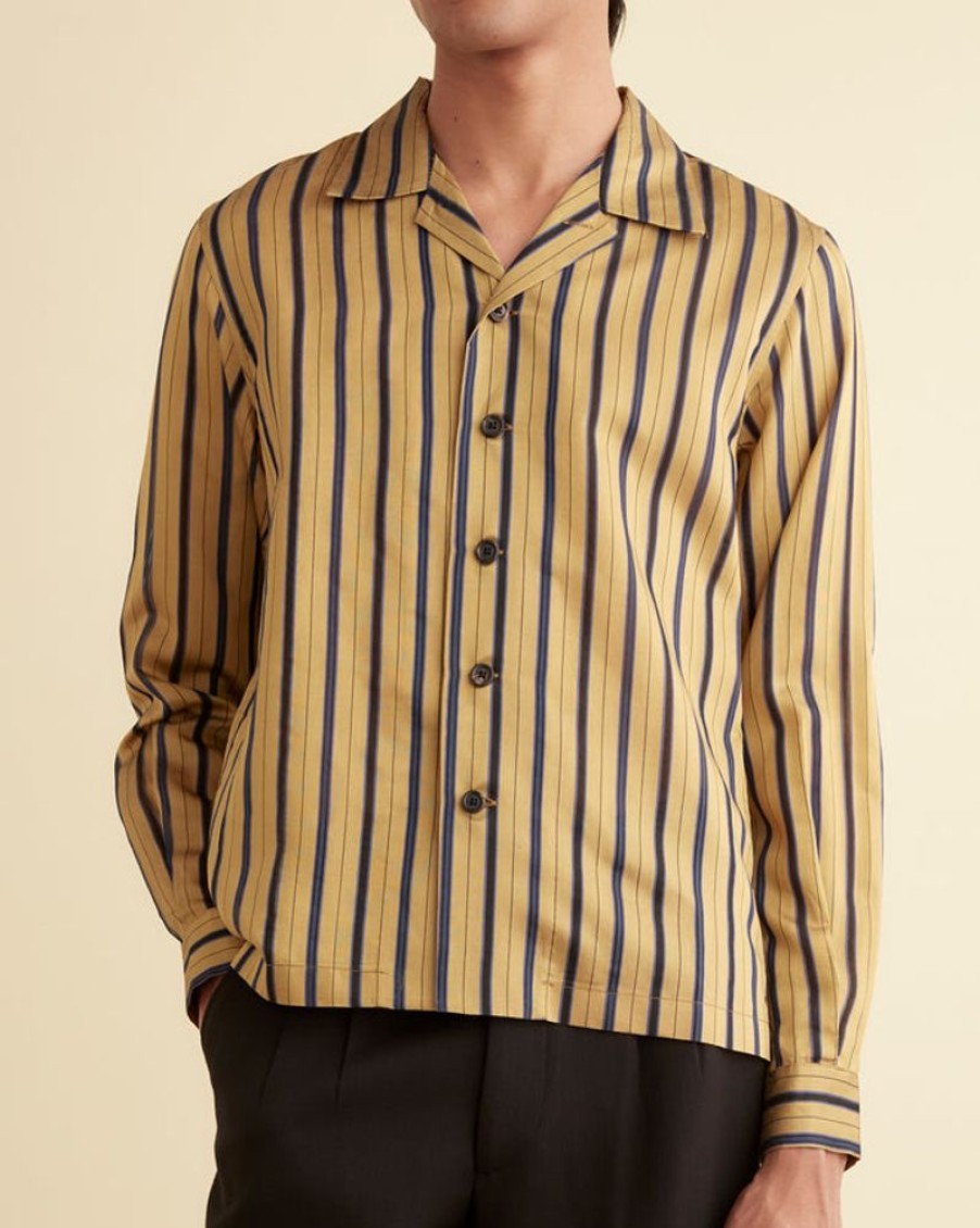 BODE New York Alumni Stripe Long Sleeve Shirt | Shirts