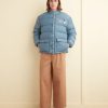 BODE New York Blue Burlington Puffer Jacket | Outerwear