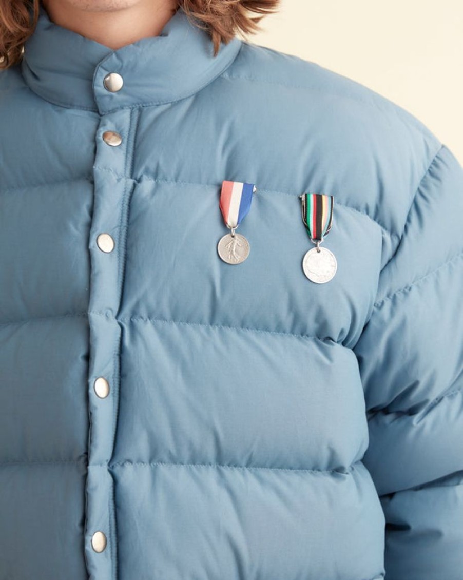 BODE New York Blue Burlington Puffer Jacket | Outerwear