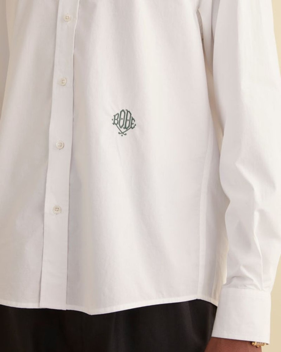 BODE New York Monogrammed Poplin Shirt | Shirts