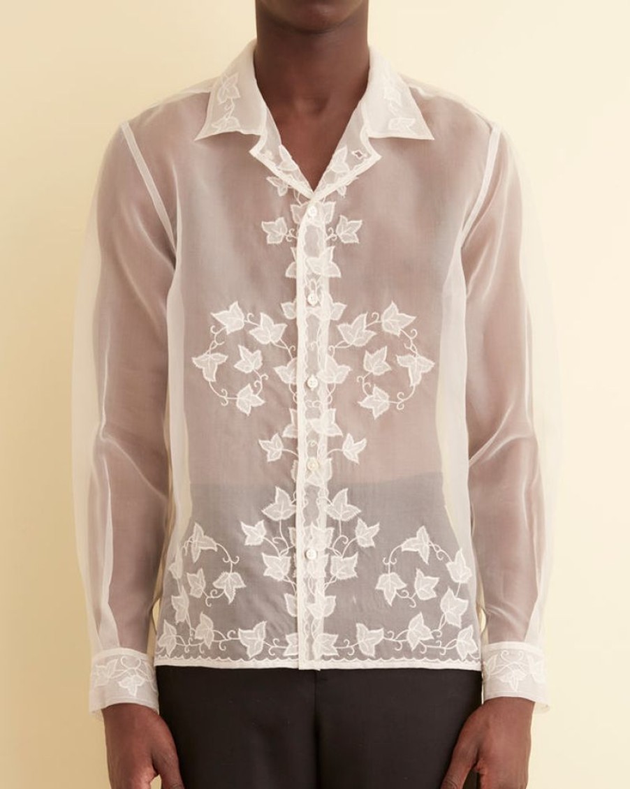 BODE New York Ivy Applique Long Sleeve Shirt | Shirts