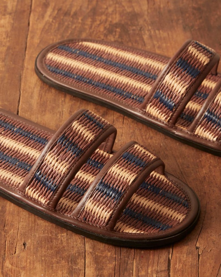 BODE New York Duotone Summer Slides - Brown/Blue | Shoes