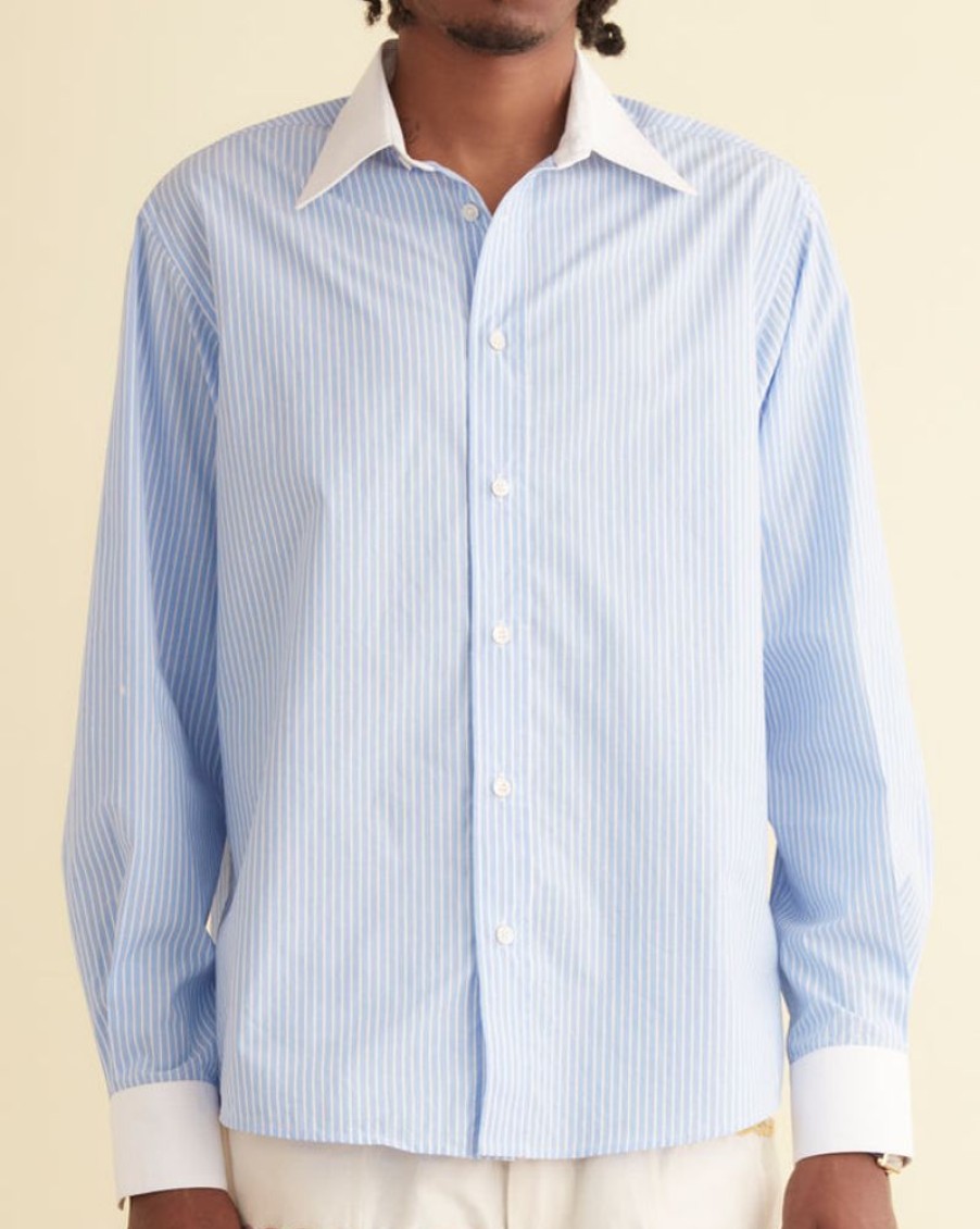 BODE New York Striped Poplin Shirt | Shirts